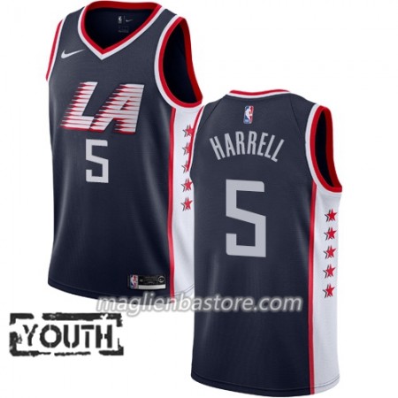 Maglia NBA Los Angeles Clippers Montrezl Harrell 5 2018-19 Nike City Edition Navy Swingman - Bambino
